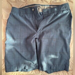 vintage callaway golf shorts blue grey size 32